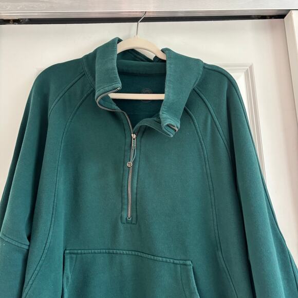 Lululemon Women’s Scuba Oversized Funnel-Neck Half Zip XL/XXL Storm Teal Lounge - Picture 3 of 11